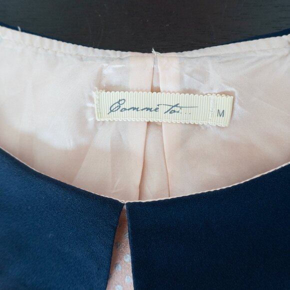 Comme toi - Peach Peter Pan Collared Dress Medium - Picture 4 of 5